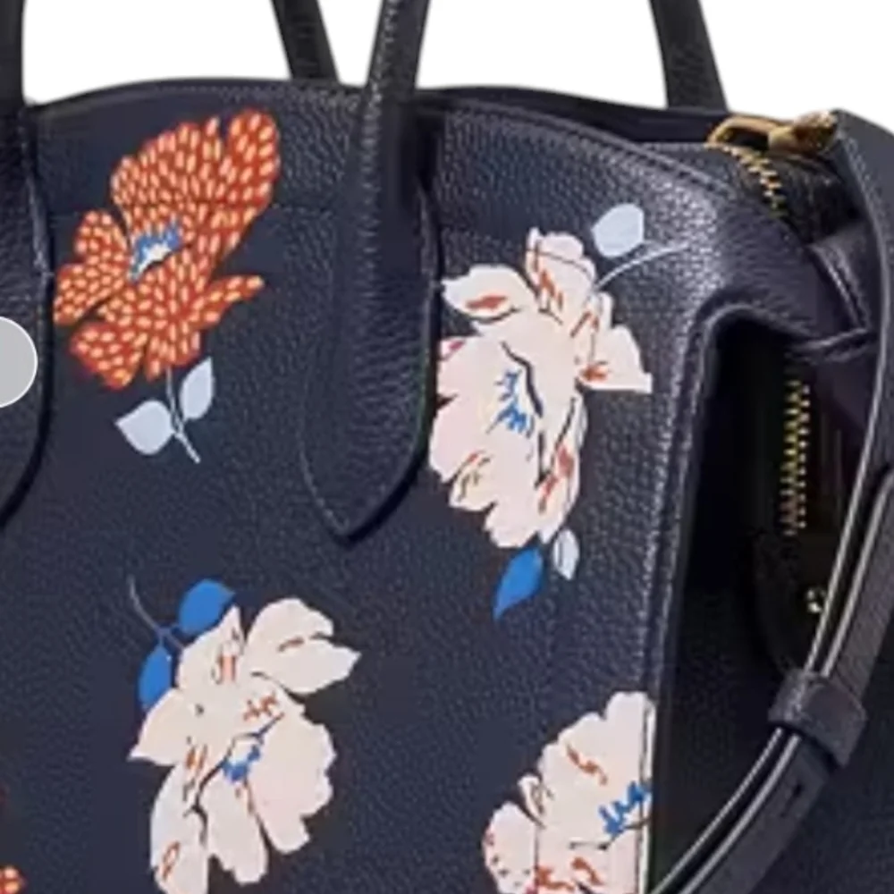 kate spade ♠️ Knott Dotty Floral Embossed Medium Zip-top Satchel bag purse Paris